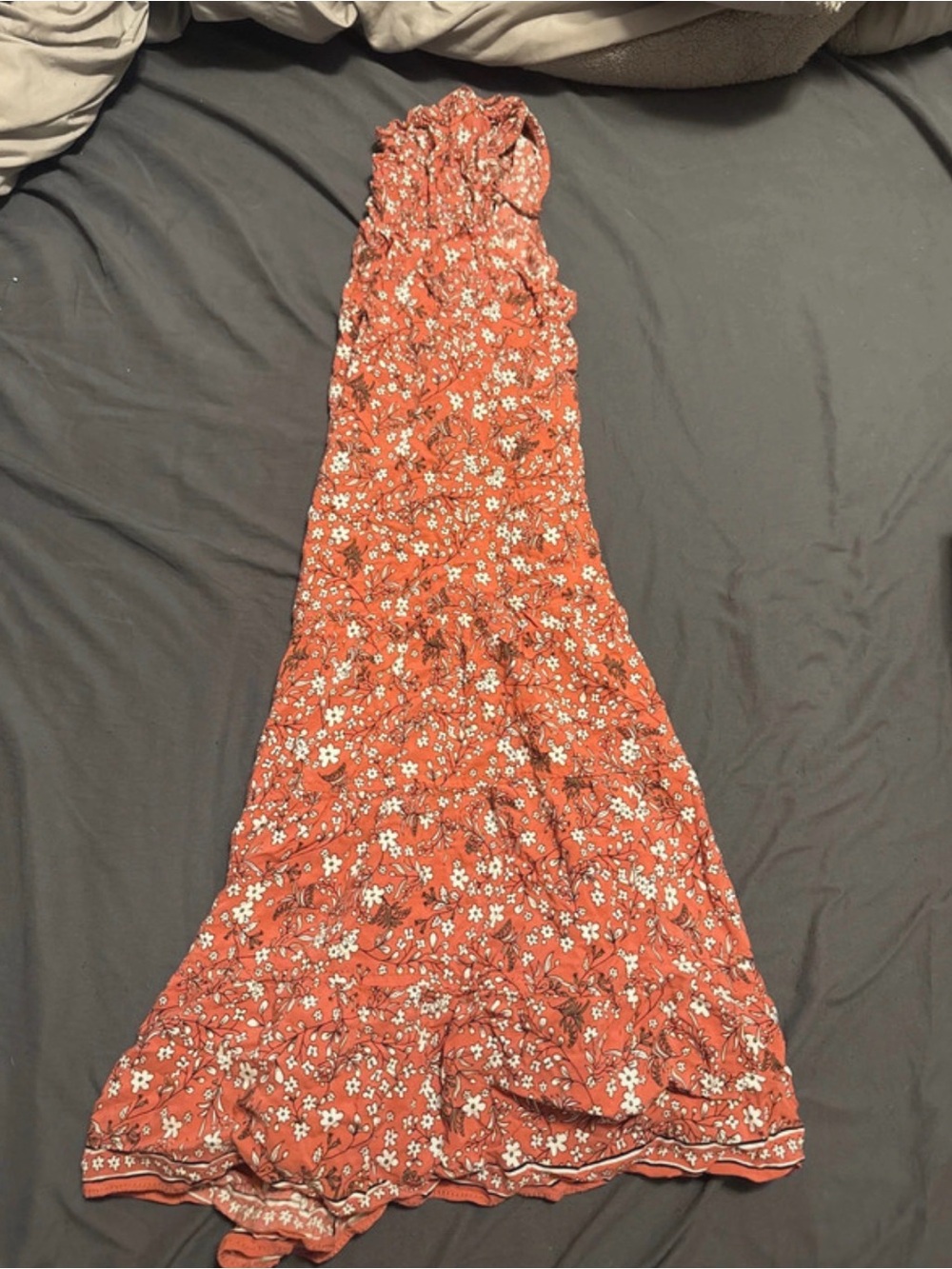 Max Studio Rust Floral Ruffle Tiered Tunic - Picture 3 of 3